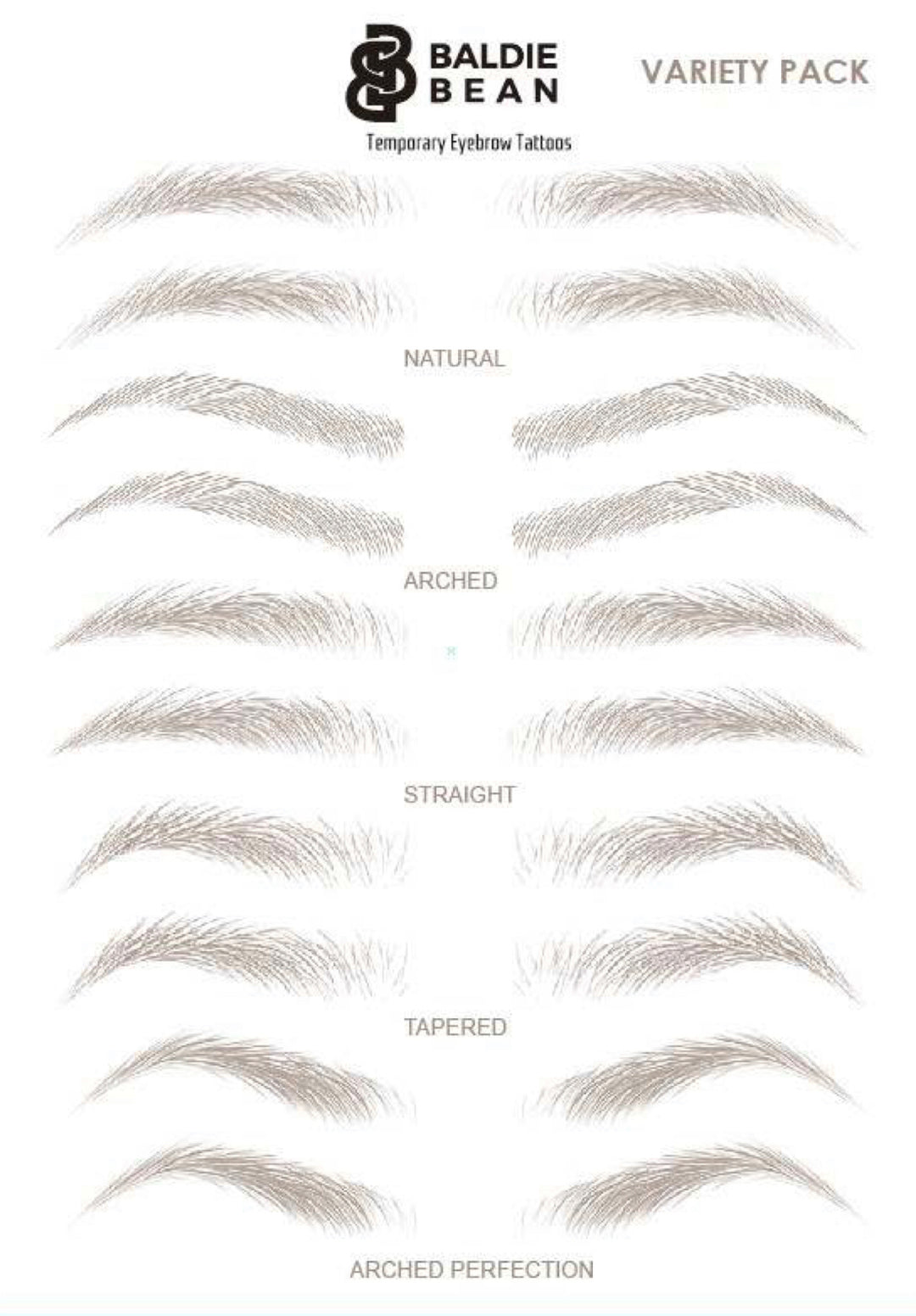 The Baldie Brow: VARIETY PACK
