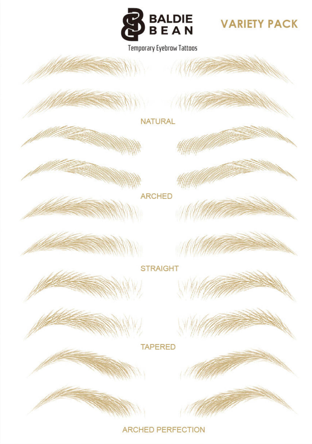 The Baldie Brow: VARIETY PACK