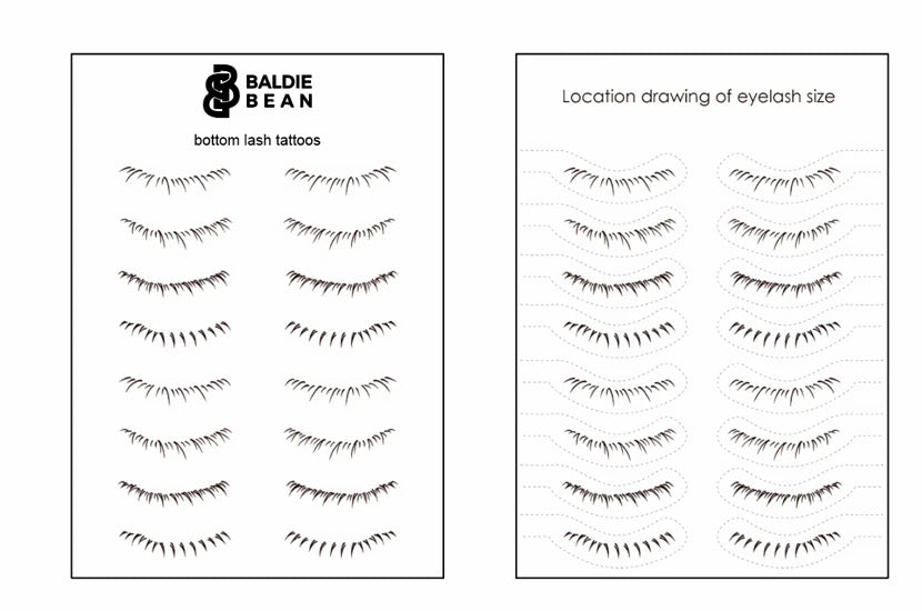TEMPORARY LOWER LASH TATTOOS