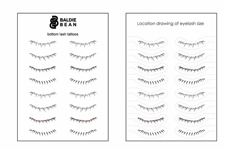 TEMPORARY LOWER LASH TATTOOS