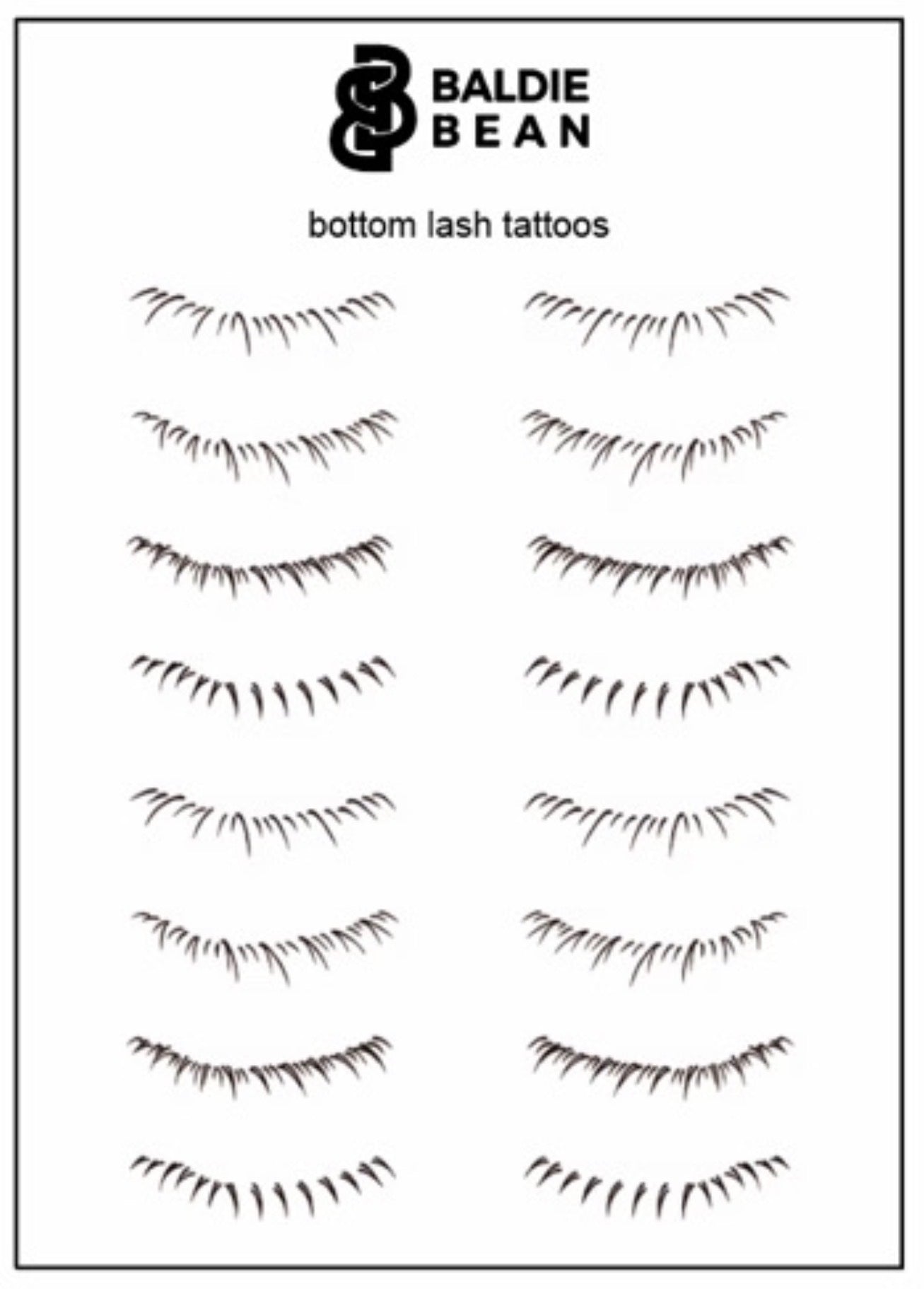 TEMPORARY LOWER LASH TATTOOS